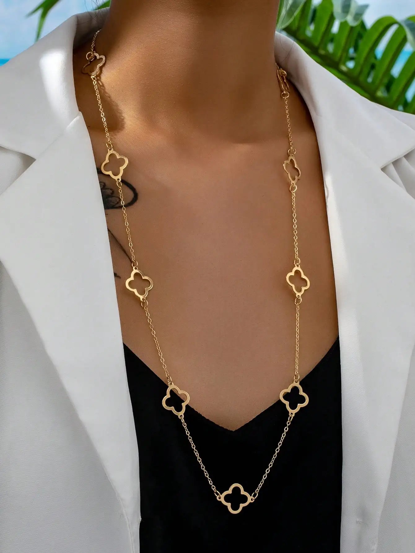 Gold Four  Necklace - Bijoux Art