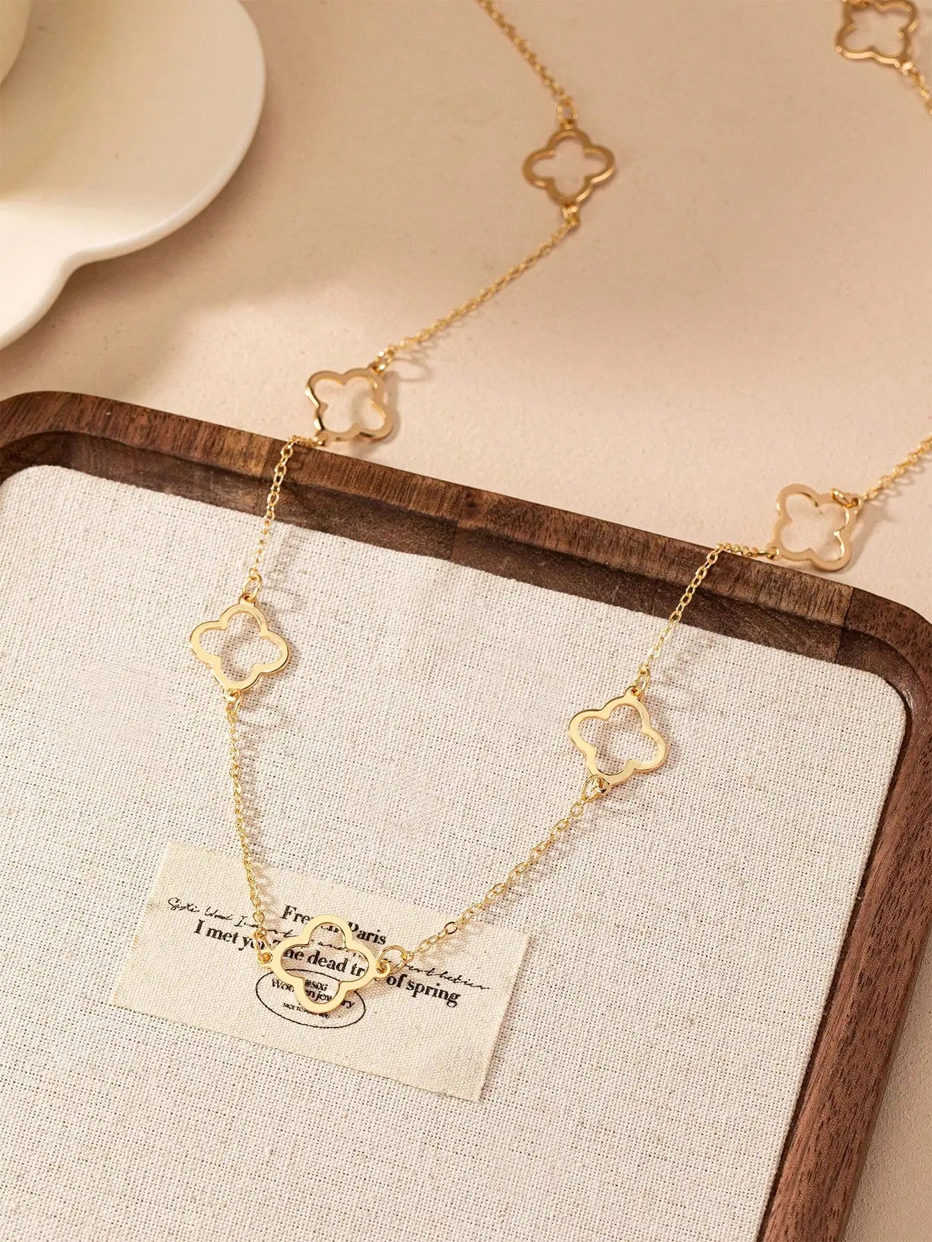 Gold Four  Necklace - Bijoux Art