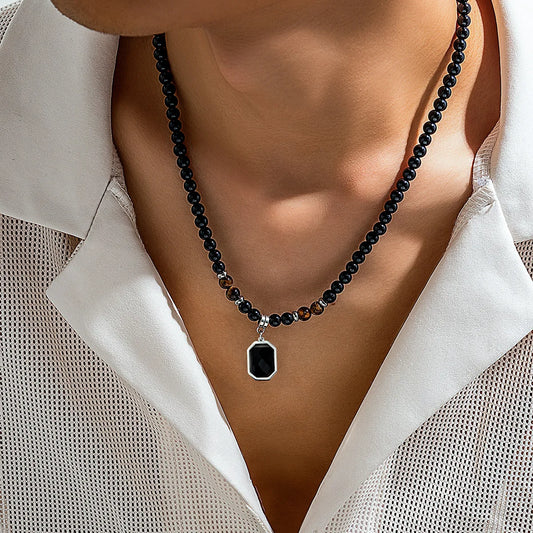 Tiger Stone  Necklace for Men - Bijoux Art