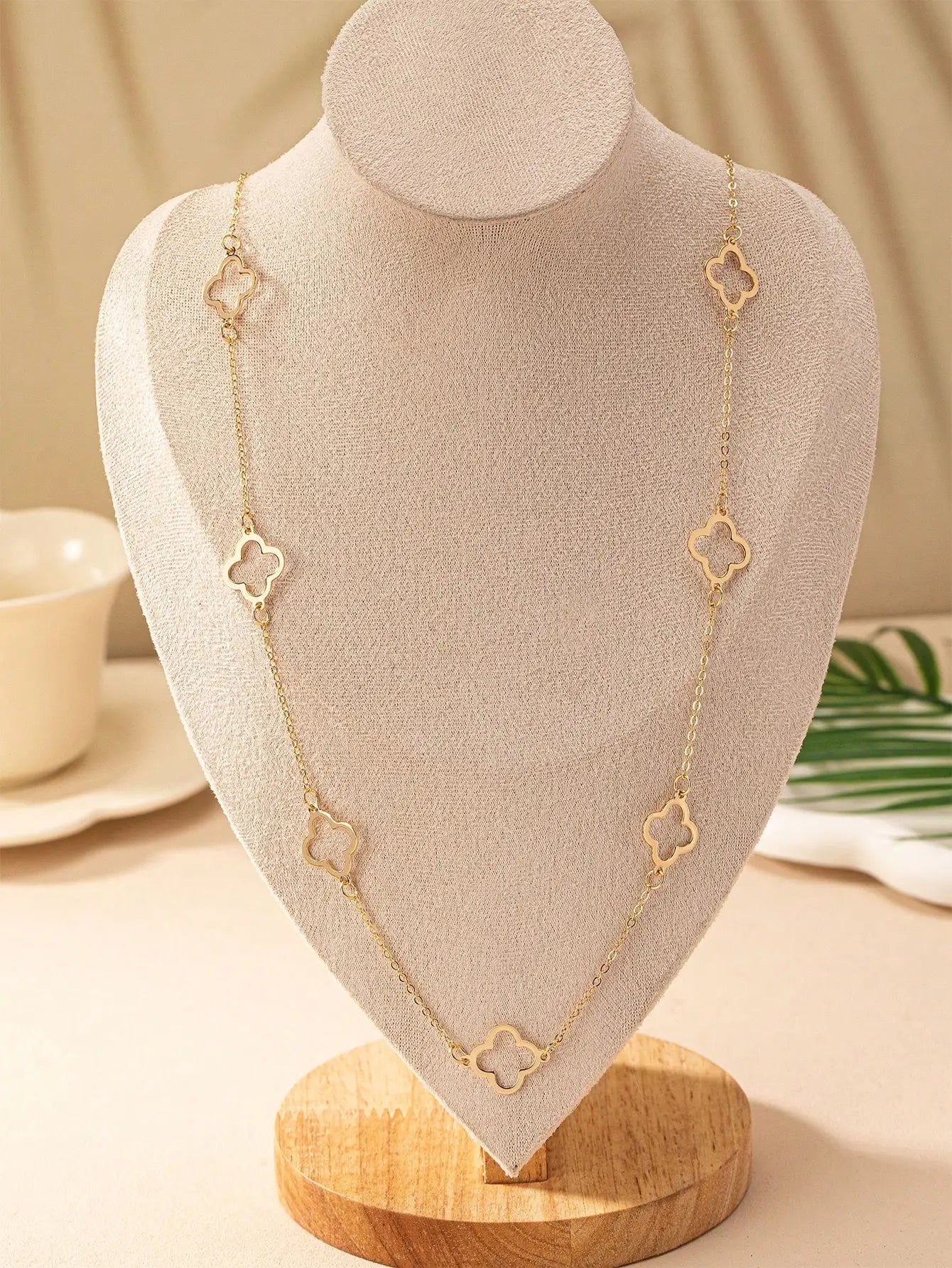 Gold Four  Necklace - Bijoux Art